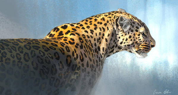 Leopard Art Print featuring the digital art Leopard #2 by Aaron Blaise