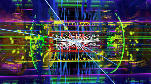 Particle Collision Art Print featuring the photograph Particle Collision Event #1 by Cern