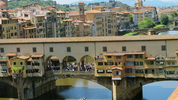 The Ponte Vecchio Art Print featuring the photograph Ponte Vecchio by Sue Morris