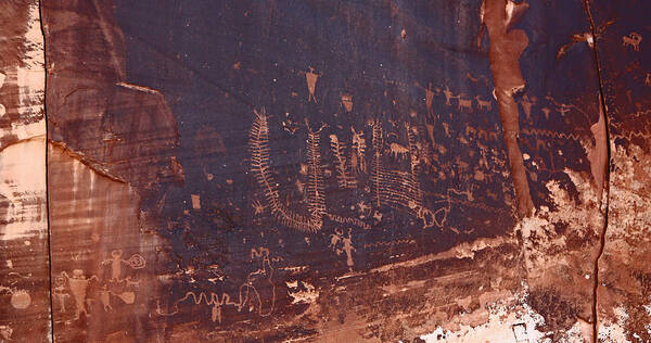 Indian Art Print featuring the photograph Utah Rock Art #2 by Jean Clark