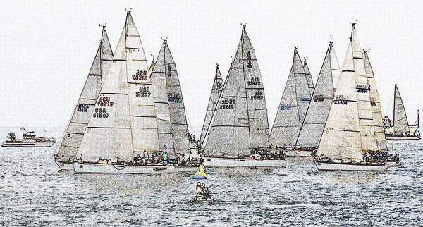 88th Bell�s Beer Bayview Mackinac Race Art Art Print featuring the photograph 2012 Bayview Mackinac Race #1 by Paul Cannon