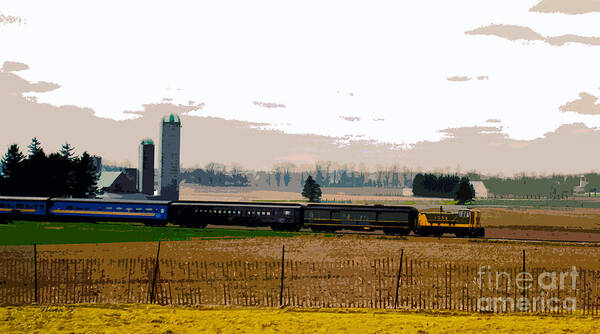Trains Art Print featuring the photograph A Train Runs Through It by Nina Silver