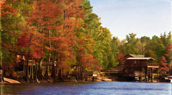Autumn Art Print featuring the photograph Bayou Banks by Lana Trussell