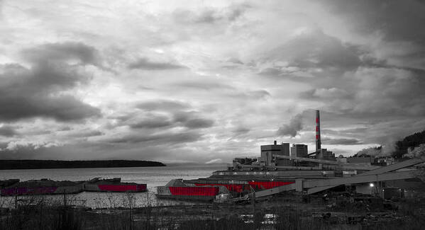  Paper Art Print featuring the photograph Black and White Mill by Darren Bradley