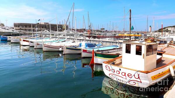 Harbour Art Print featuring the photograph Boogey Boat by Jessica Panagopoulos