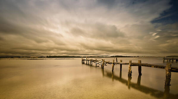 Manning Point Nsw Art Print featuring the photograph Broken Jetty 01 by Kevin Chippindall