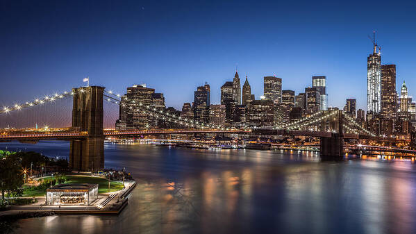 America Art Print featuring the photograph Brooklyn Bridge by Mihai Andritoiu