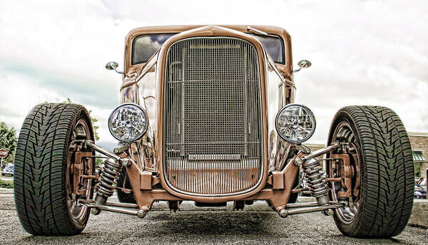 Classic Art Print featuring the photograph Burnt Orange Hot Rod by Jerry Nettik