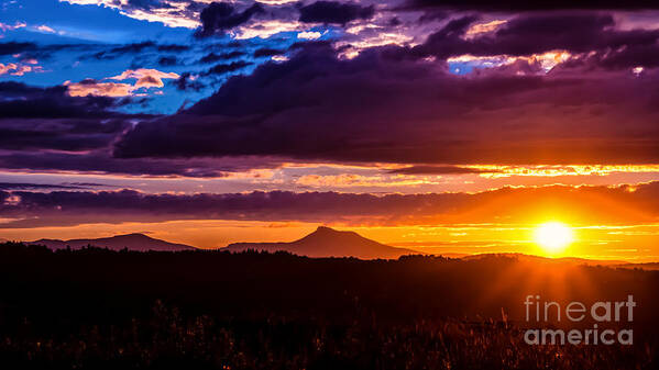camel's Hump State Park Art Print featuring the photograph Camel's Hump sunset. by New England Photography
