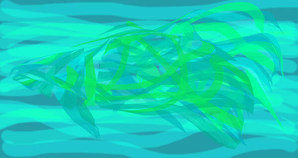 Abstract Art Print featuring the digital art Camouflage Fish by Stephanie Grant