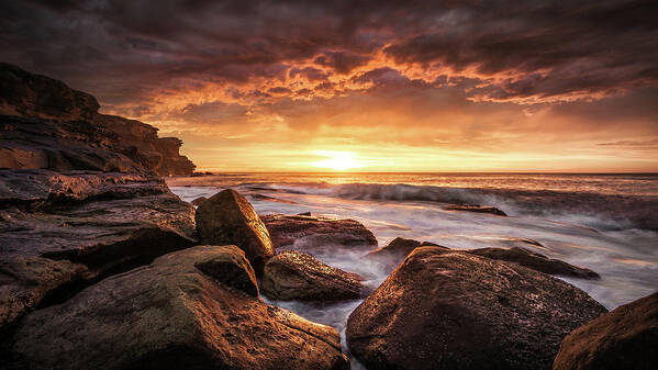 Sunrise Art Print featuring the photograph Cape Solander by Grant Galbraith