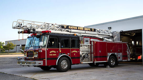 Cayce Art Print featuring the photograph Cayce Ladder 1 by Charles Hite