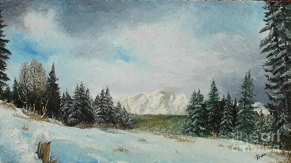 Winter Art Print featuring the painting Cioplea by Sorin Apostolescu