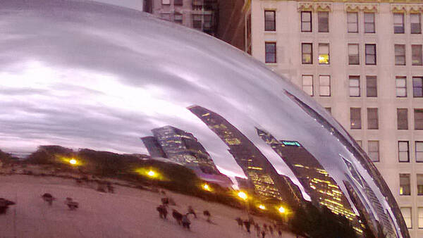 Chicago Art Print featuring the photograph Cloud Gate City by Claudia Goodell