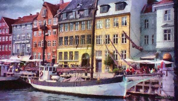 Scandinavia Art Print featuring the painting Copenhagen by Jeffrey Kolker