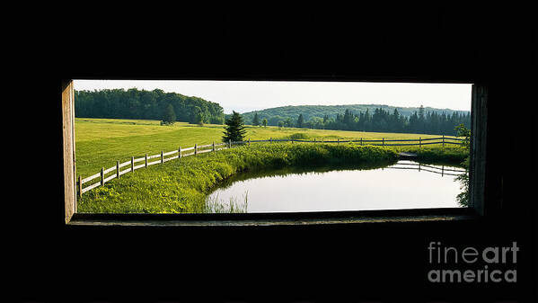 Summer Art Print featuring the photograph Covered Bridge View by Alan L Graham