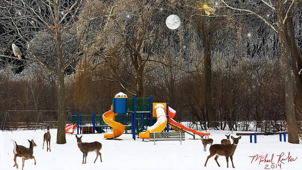 Deer Art Print featuring the photograph Deer Park by Michael Rucker