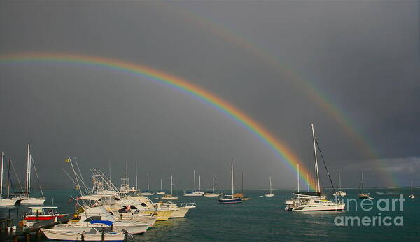 Joanmcarthur Art Print featuring the photograph Double Rainbow by Joan McArthur