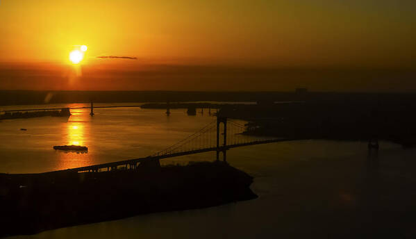 Silhouette Art Print featuring the photograph East River Sunrise by Greg Reed
