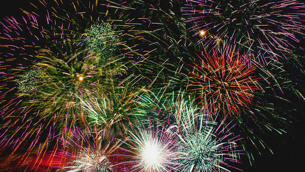 Wall Art Art Print featuring the photograph Fireworks by Lester Phipps
