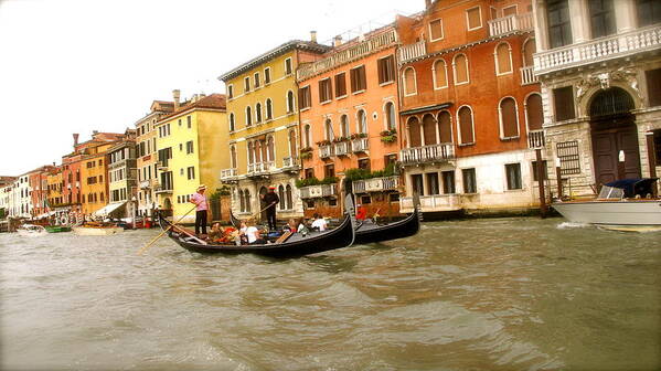 Gondola Art Print featuring the photograph Gondola Ride by Sue Morris