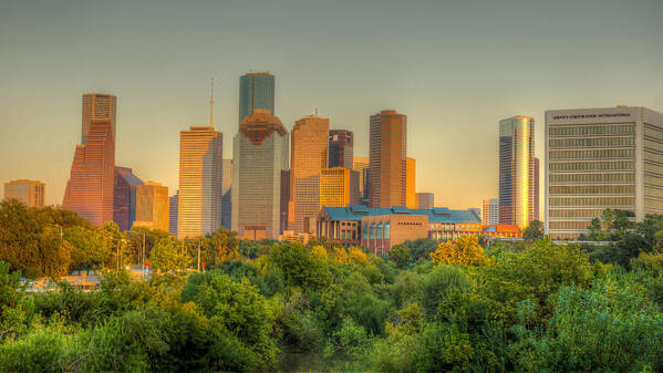 Houston Art Print featuring the photograph Houston Skyline by Gregory Cox