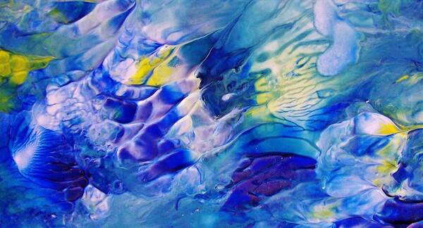  Art Print featuring the painting Inside A Wave by Sharon Ackley