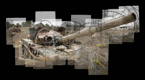 Tank Art Print featuring the photograph Iraqi Tanks Near Camp Slayer by Robert Birkenes