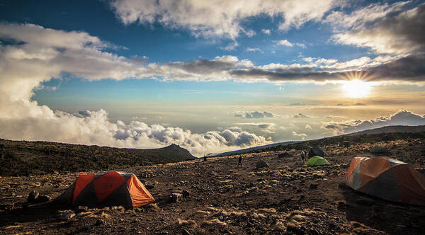 Camping Art Print featuring the photograph Kilimanjaro Sunset by Rod Gotfried Photography