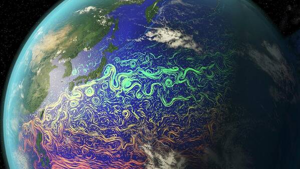 Earth Art Print featuring the photograph Kuroshio And Pacific Ocean Currents by Karsten Schneider
