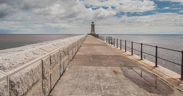 Lighthouse Art Print featuring the photograph Lighthouse in North Shields by Sergey Simanovsky