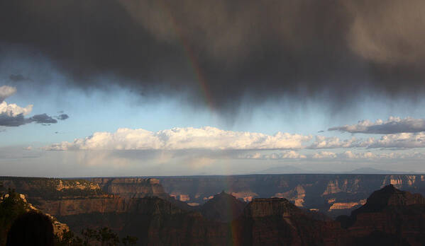 Rainbow Art Print featuring the photograph Rainbow over the Grand Canyon by Jean Clark