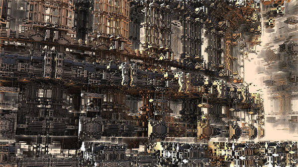 Mandelbulb Art Print featuring the digital art Rise of the Machine by Hal Tenny