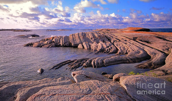 Georgian Bay Art Print featuring the photograph Rocky Shore by Charline Xia