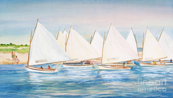 Sailing In The Summertime Ii Art Print featuring the painting Sailing in the Summertime II by Michelle Constantine