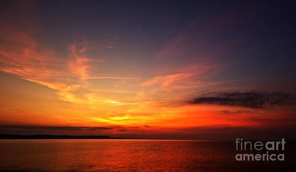 Sunrise Art Print featuring the photograph Skies on Fire by Baggieoldboy