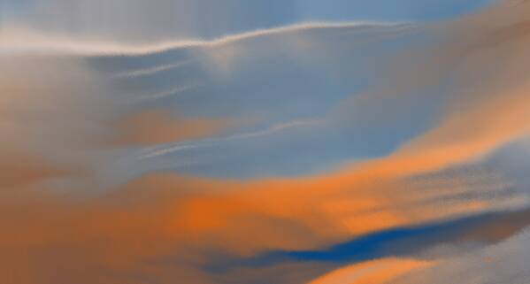 Sunset Art Print featuring the digital art Sky Break by Wally Boggus