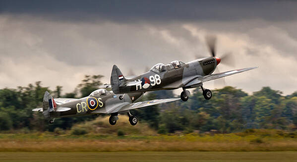Spitfire Art Print featuring the photograph Spitfire Parade by Alexis Birkill