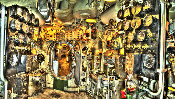 Hdr Art Print featuring the photograph Steampunk Submarine by John Straton