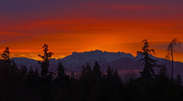 Mountains Art Print featuring the photograph Sundown by Randy Hall