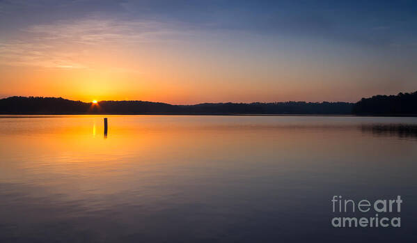 Lake-lanier Art Print featuring the photograph Sunrise on the Lake by Bernd Laeschke