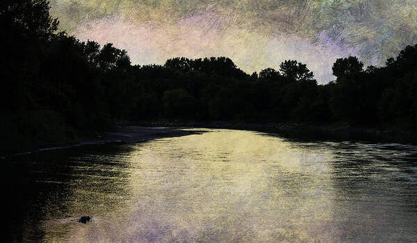 River Art Print featuring the photograph Tender Sundown by Judy Hall-Folde