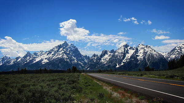 The Road To The Tetons Art Print featuring the photograph The Road to the Tetons by Jemmy Archer