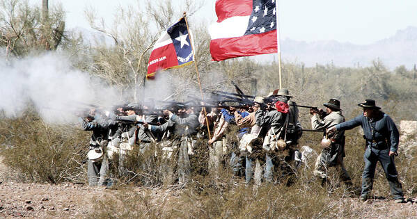 Civil War Art Print featuring the photograph The Thin Gray Line by Joe Kozlowski