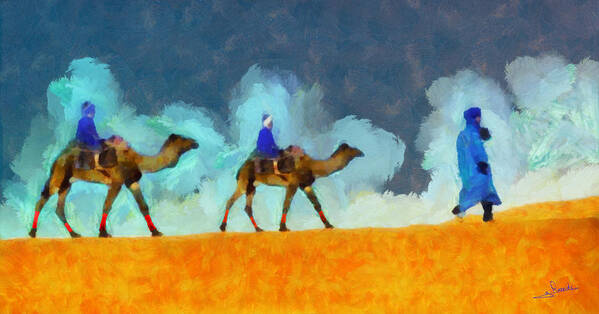 Rossidis Art Print featuring the painting Tuareg by George Rossidis