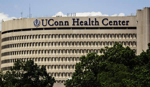 Uconn Art Print featuring the photograph University of Connecticut UCONN Health Center by Phil Cardamone