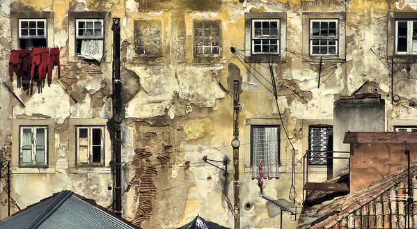 Urban Art Print featuring the painting Urban Lisbon by David Letts