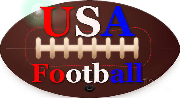 Usa Art Print featuring the digital art USA football vintage by Vintage Collectables
