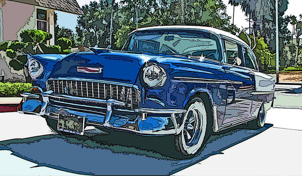 1955 Art Print featuring the photograph 1955 Chevy Bel Air by Samuel Sheats