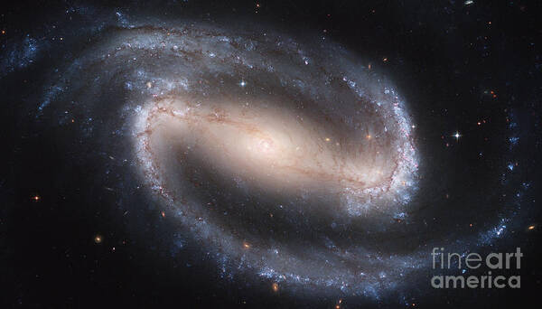 Space Art Print featuring the photograph Barred Spiral Galaxy, Ngc 1300 by Nasa